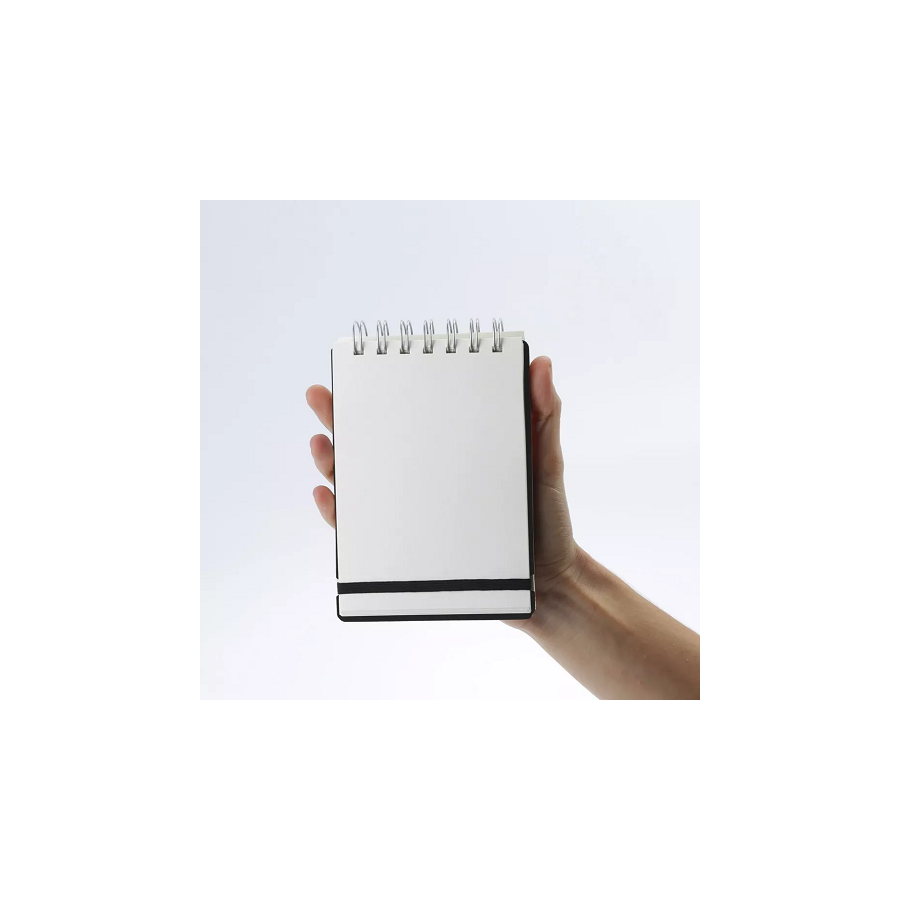 Anotador Studio A6 Liso De Cuero Reciclado Negro