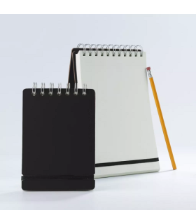 Anotador Studio A6 Liso De Cuero Reciclado Negro