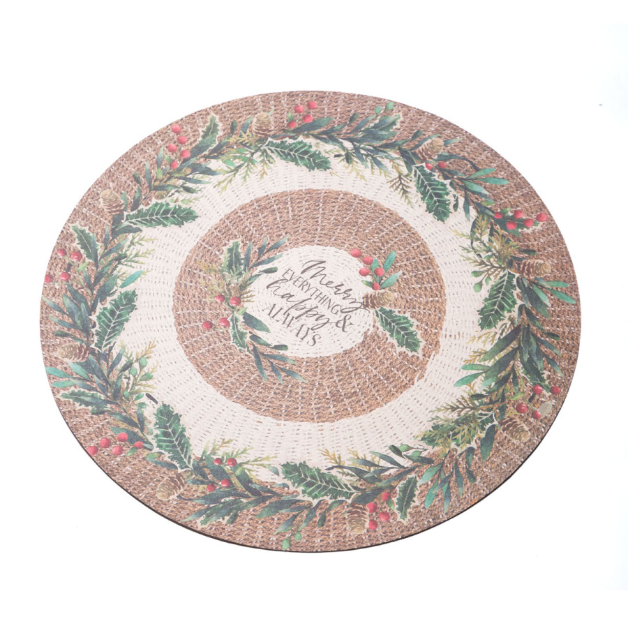 Platos de Sitio de Papel Merry Everything and Happy Always x 20 Alparamis