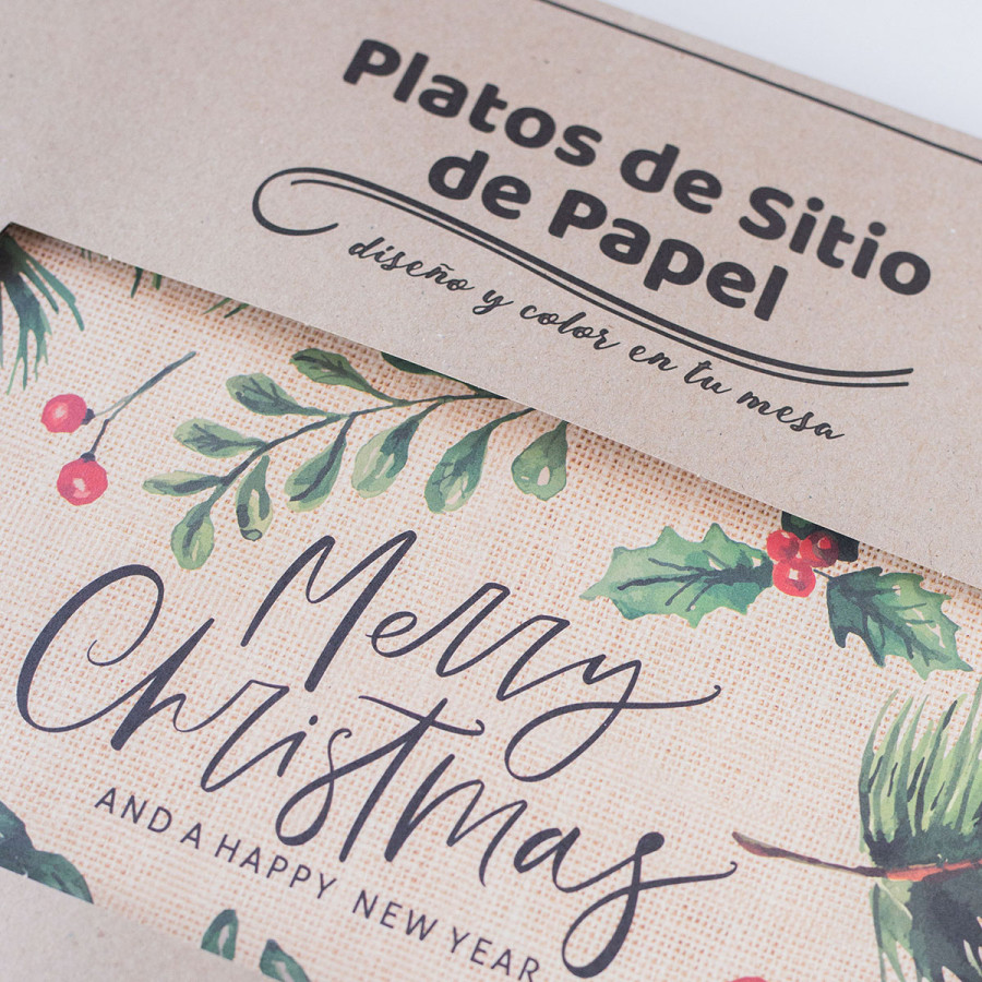 Platos de Sitio de Papel Merry Everything and Happy Always x 20 Alparamis