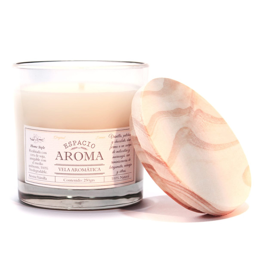 Vela de Soja Aromática 250 g Línea Clásica Vainilla Oriental Espacio Aroma