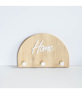 Perchero Porta Llave de Madera Arco Home Blanco