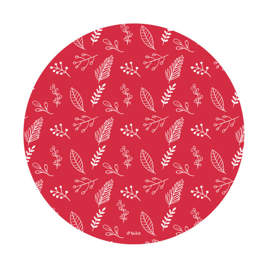 Plato de Sitio Hojas Rojas 34 cm x 10