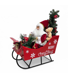 Adorno Trineo de Santa Musical con luz LED 60 cm Alparamis