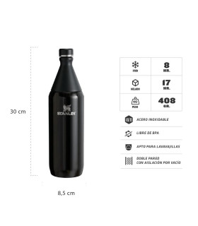 All Day Slim Bottle Black 2.0 1 L