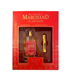 Set de Regalo Marchand D Aromes EDP Le Bon Rouge de 110 ml y Perfumador de Viaje