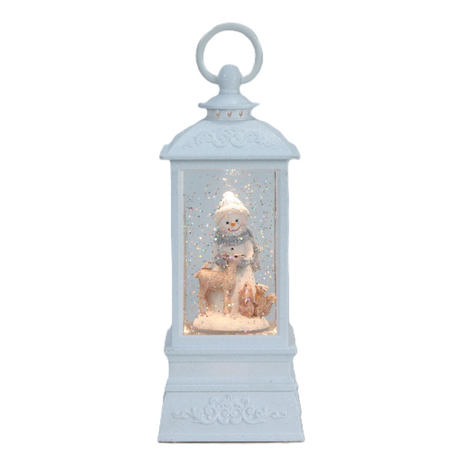 Farol Snowman 8 x 24 cm con LED Alparamis