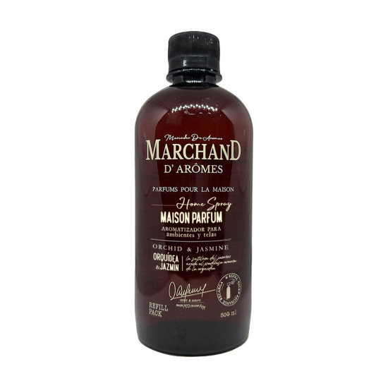 Refill PET de 500 ml de Aromatizador Orquídea y Jazmín Marchand D Aromes