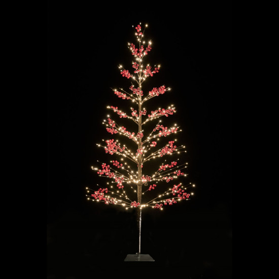 Árbol Rojo 180 cm y 775 Luces Cálidas Alparamis