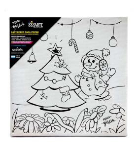 Bastidor para Pintar Navidad por Maco García 20x20 cm