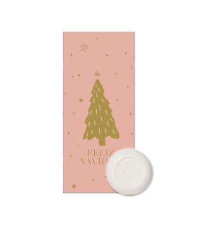 Caja Jabón Stamping Navidad Rosa