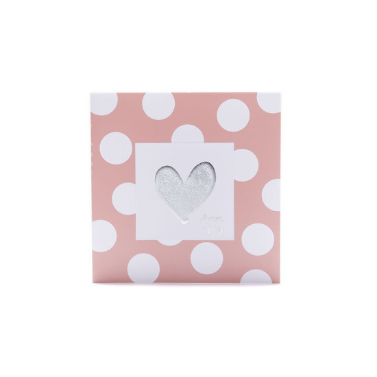 Tarjeta Navideña Stamping Lunares Rosas