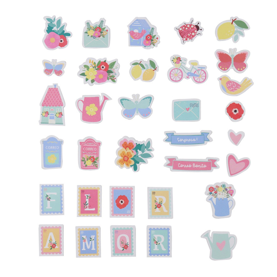 Die Cuts para Scrapbooking 33 Diseños Correo Bonito Ibicraft