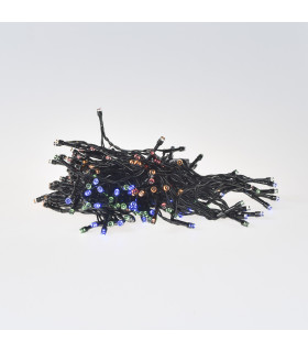 192 Luces LED a Pila Multicolor con Cable Negro Alparamis