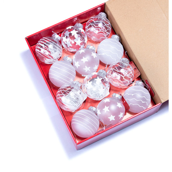 Bola Plástica Con Detalles Blancos 8 Cm  Alparamis