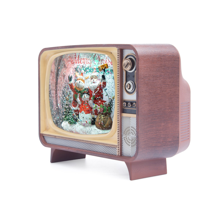 Adorno de TV Musical Santa Snowman y Reno con LED 21 x 18 cm Alparamis
