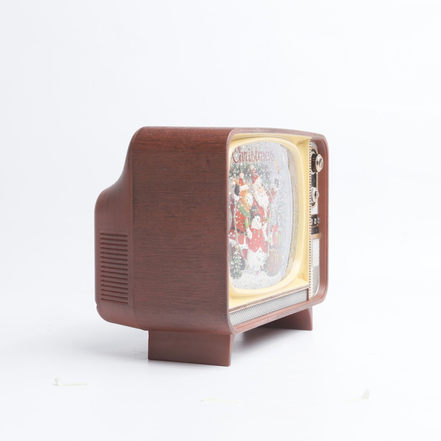 Adorno de TV Musical Santa Snowman y Reno con LED 21 x 18 cm Alparamis