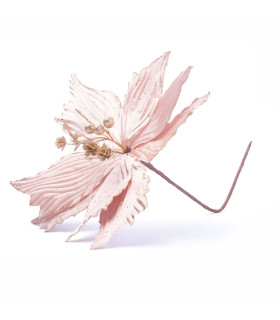 Adorno Poinsettia Rosada 30 cm Alparamis