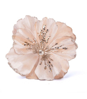 Adorno Poinsettia Dorada 22 cm Alparamis