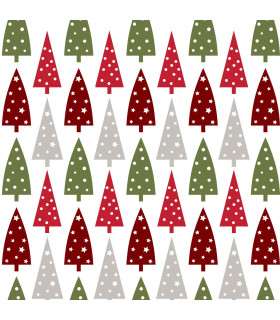 Servilletas 24 x 24 cm Trees in a Row Xmas
