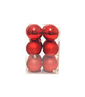 Bolas Rojas de 6 cm x 12 Alparamis
