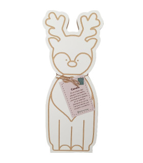 Adorno Navideño de Madera Reno 22 cm