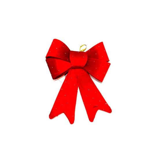 Moño Rojo con Brillos 13 x 18 cm Alparamis
