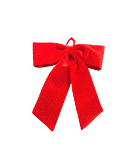 Moño Gigante Rojo con Brillos 70 x 80 cm Alparamis