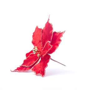 Adorno Estrella Federal Roja con Dorado 30 cm Alparamis