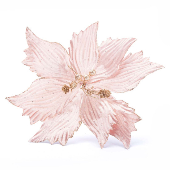 Adorno Poinsettia Rosada 30 cm Alparamis