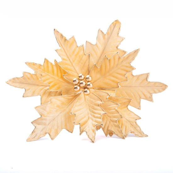 Adorno Poinsettia Dorada 34 cm Alparamis