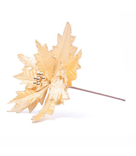 Adorno Poinsettia Dorada 34 cm Alparamis