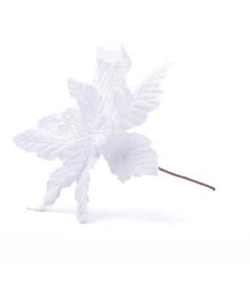 Adorno Poinsettia Blanca 30 cm Alparamis