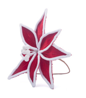 Adorno Estrella Federal Bordó con Blanco 29 cm Alparamis