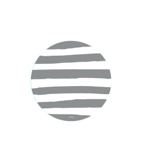 Plato de Sitio Rayas Plateadas 34 cm x 10