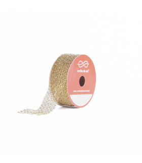 Red Metalizada Dorada 2.5 cm x 10 metros