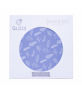 Plato de Sitio Hojas Azules 34 cm x 10