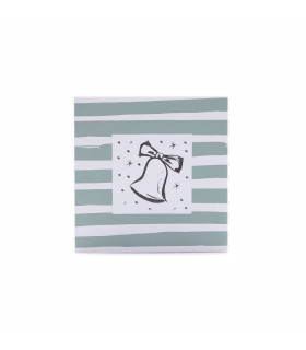 Tarjeta Navideña Stamping Rayas Verdes