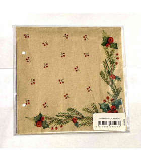 Servilletas Recicladas 33 x 33 cm Mistletoe Xmas