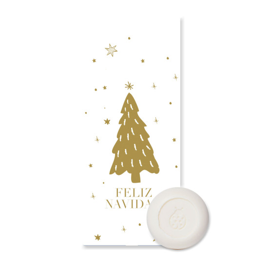 Caja Jabón Stamping Navidad Blanca