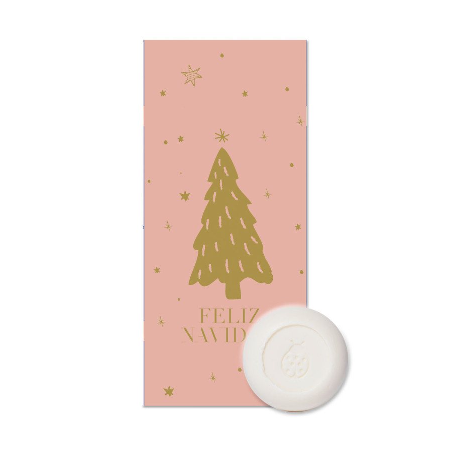 Caja Jabón Stamping Navidad Rosa