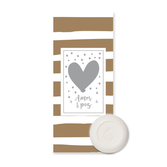 Caja Jabón Rayas Doradas