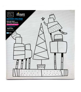 Bastidor para Pintar Navidad por Manuel Paz 20x20 cm