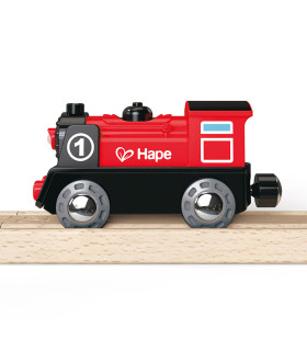 Locomotora Roja a Pilas para Tren de Juguete Hape