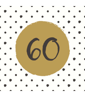 Servilletas 33 x 33 cm 60th Birthday