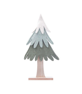 Adorno de Pino de Madera y Tela 30 cm Alparamis