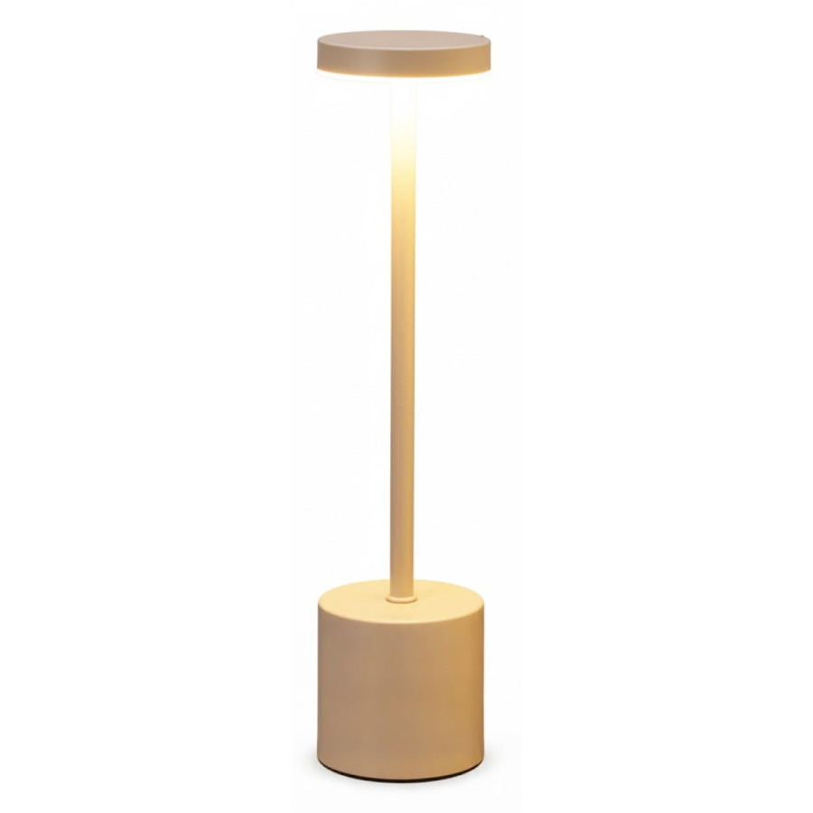 Lámpara de Mesa Recargable USB 34 cm Crema Alparamis