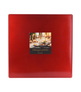 Plato de Sitio Cuadrado Rojo 30 cm Alparamis