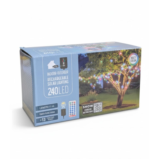 Guirnalda de 240 Luces LED Solar y USB Multicolor Alparamis