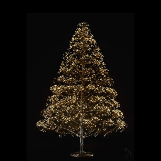 Árbol Negro 150 cm y 1500 Luces Cálidas Alparamis